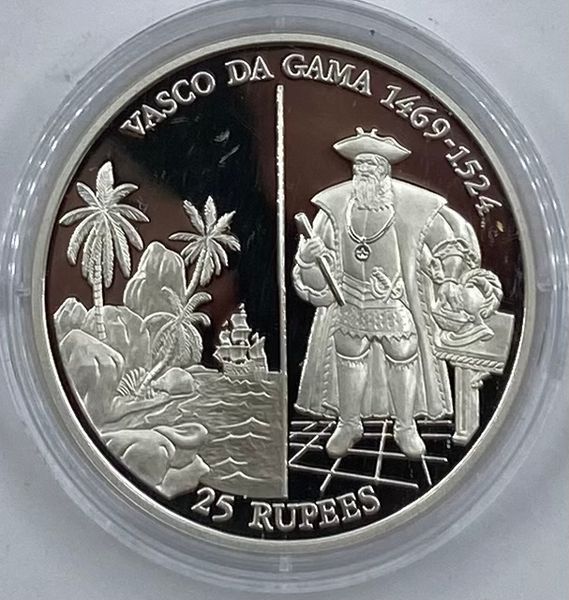 Hovedbilde Seycelles: 25 rupier. Vasco da Gama