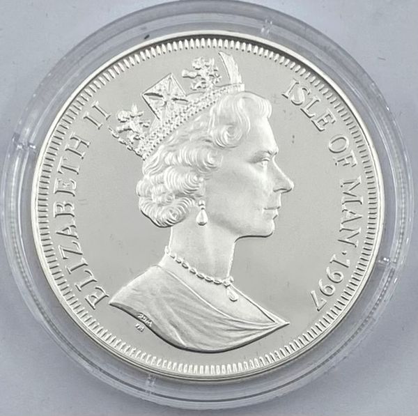 Hovedbilde Isle of Man: 1 Crown. Leiv Eriksson