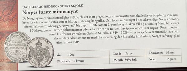 Hovedbilde Sett med 2 kroner 1906 og 1914 fra Samlerhuset