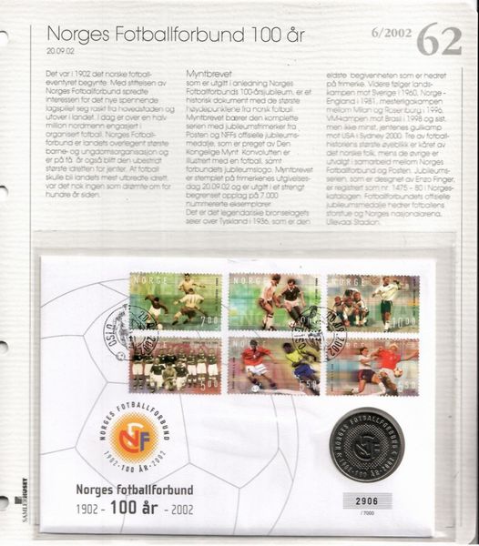 Hovedbilde Nr 62. Norges Fotballforbund 100 år.