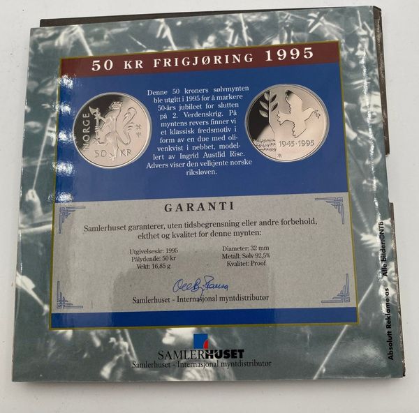 Hovedbilde 50 kr 1995 Frigjøringen i pappomslag.