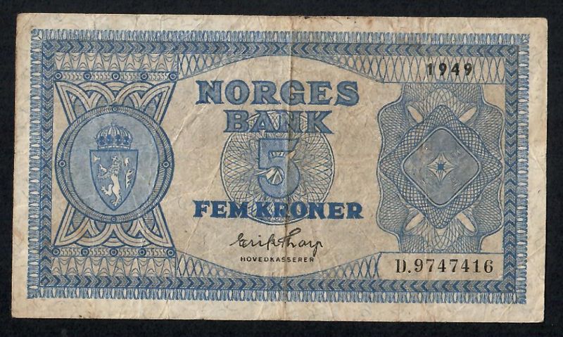 5 kr 1949. Kv. 1-/2