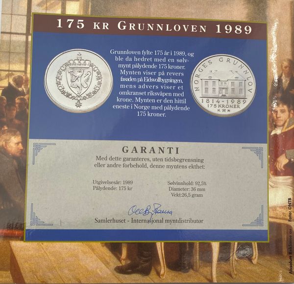 Hovedbilde 175 kr 1989 i pappomslag