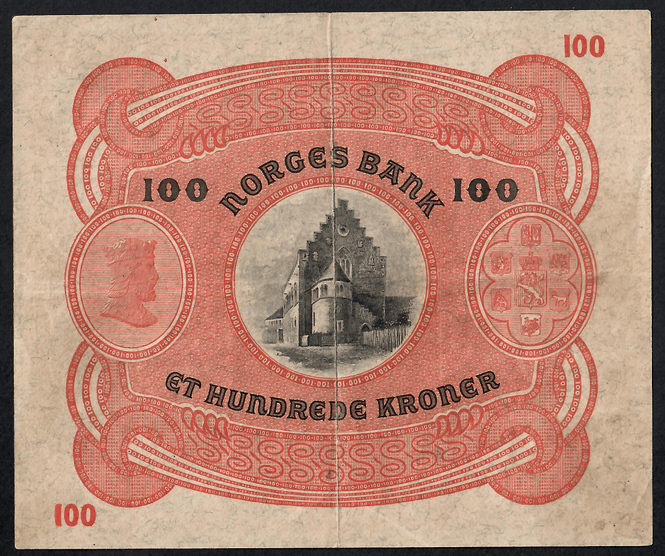 Hovedbilde 100 kr 1939 B.3886578 Kv: 1/1-