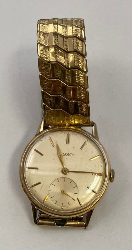 14 k Gull Tissot med strekklenke